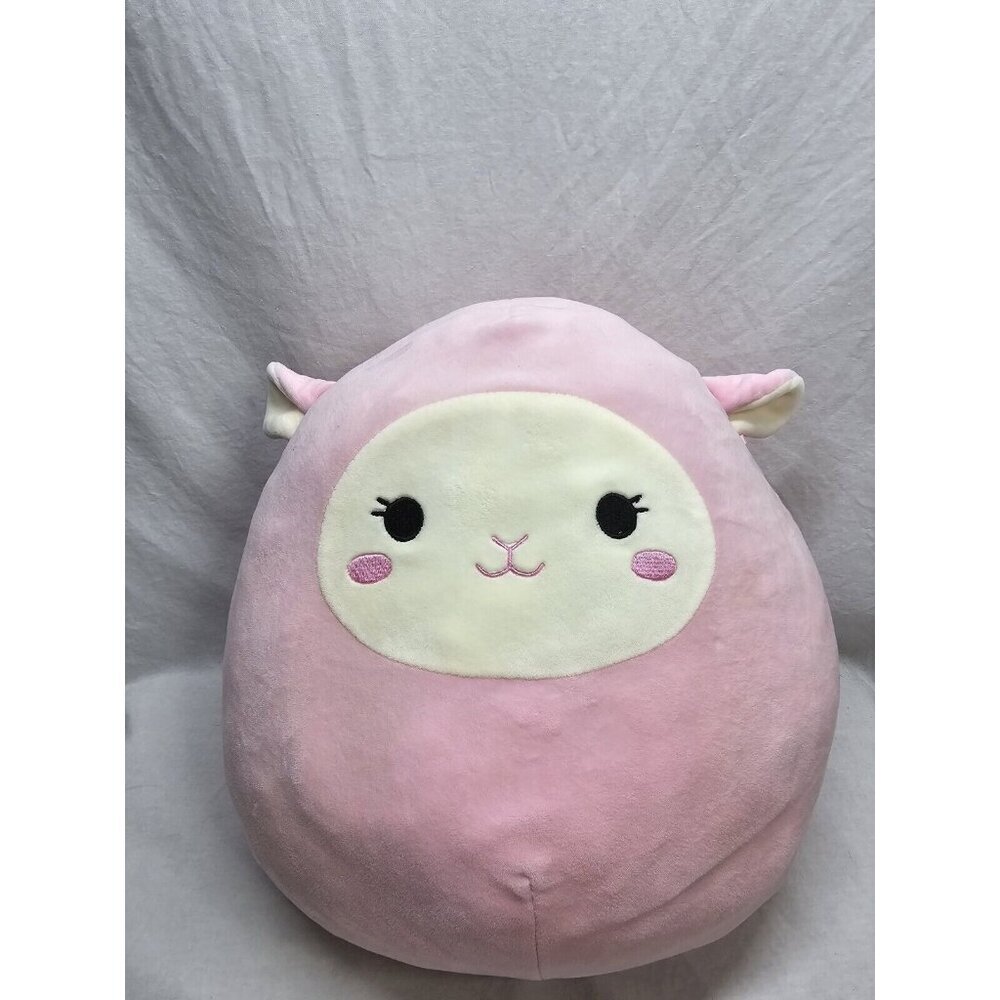 Squishmallow 12" Elsa the Pink Lamb Sheep Rare Canada Exclusive- STAINED- READ